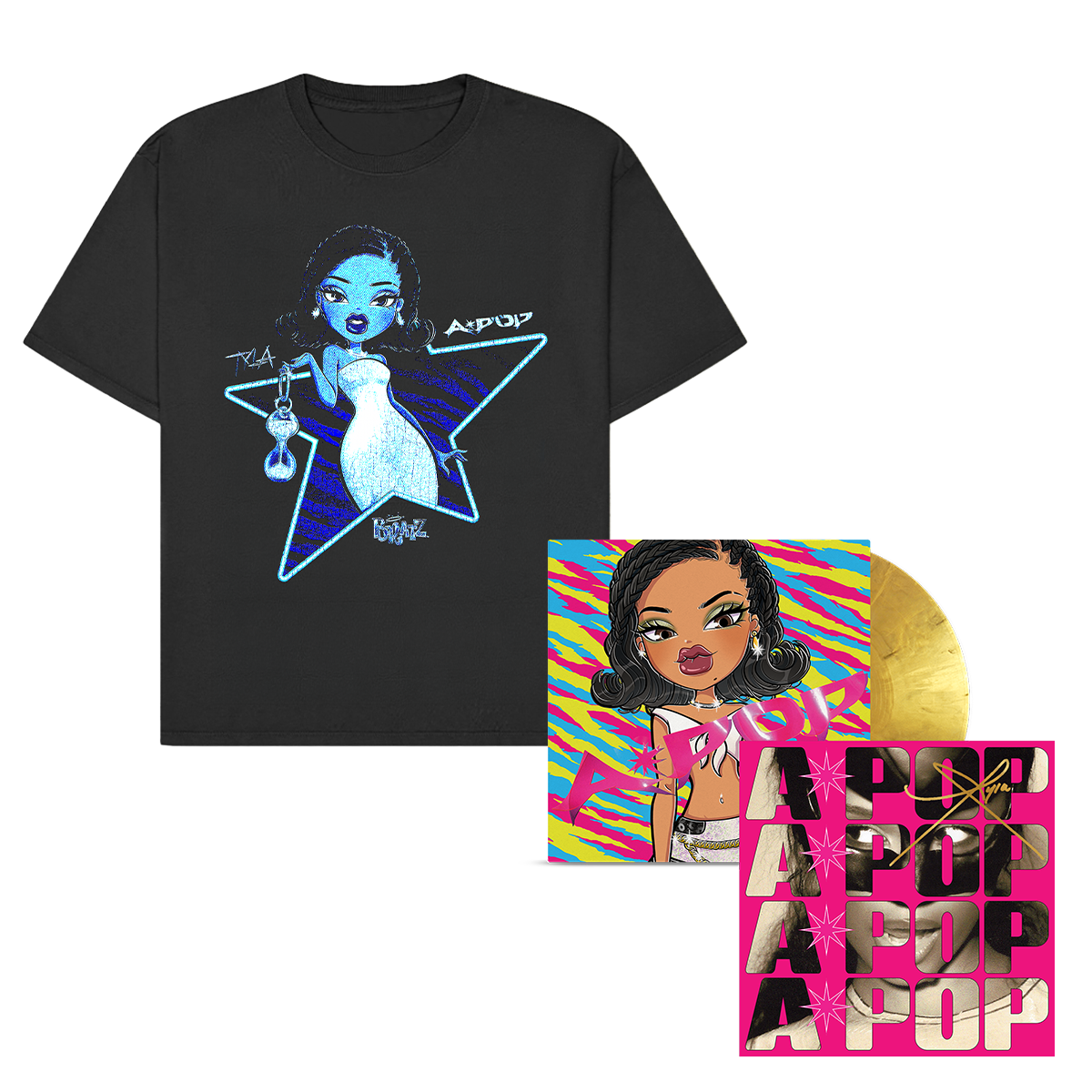 Tyla Signed A*POP x Bratz Vinyl and Tee Fan Pack